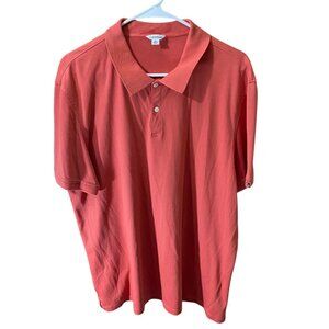 Calvin Klein Mens Polo Shirt Size XL Coral Short Sleeve Classic Casual Travel